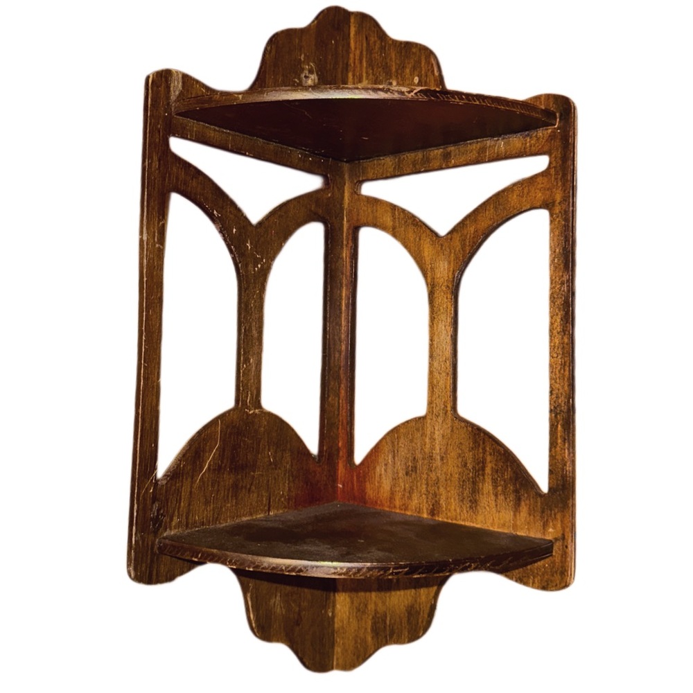 brown wood shelf